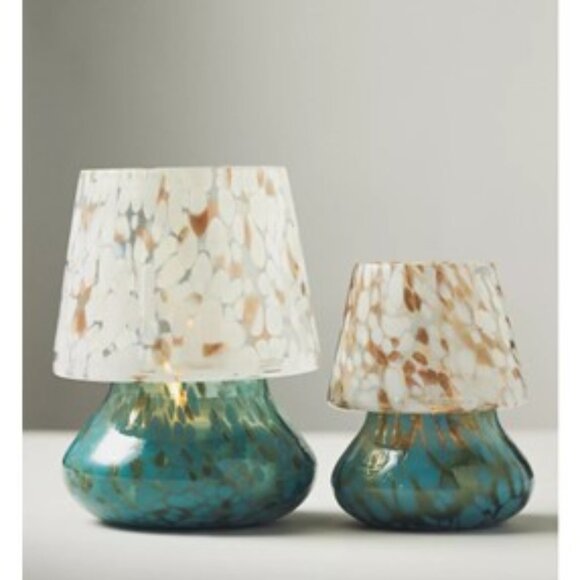 NWT-Cheena Fruity Apple Cider Champagne Glass Mushroom Lamp Candle-Blue-XS - Picture 6 of 8